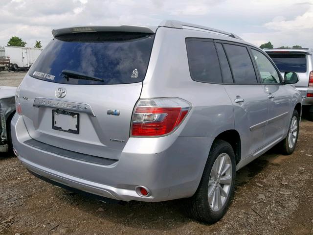 JTEEW44A982007569 - 2008 TOYOTA HIGHLANDER SILVER photo 4