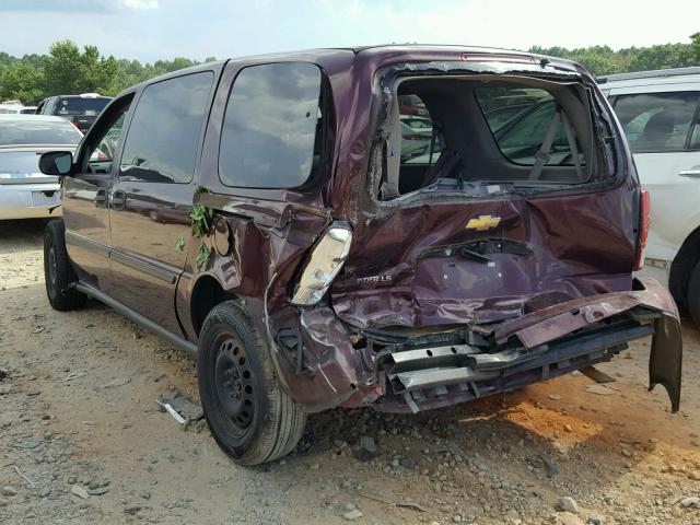 1GNDV23L06D115503 - 2006 CHEVROLET UPLANDER L 勃艮第红 照片 3