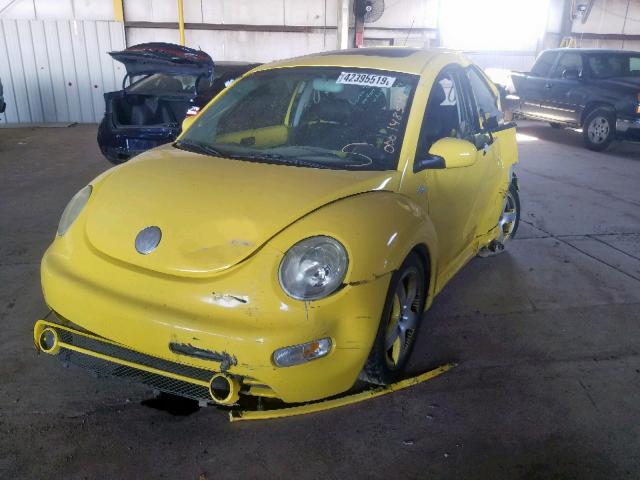 3VWCD21C22M450557 - 2002 VOLKSWAGEN NEW BEETLE ყვითელი ფოტო 2