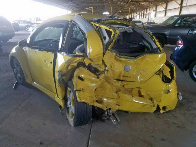 3VWCD21C22M450557 - 2002 VOLKSWAGEN NEW BEETLE ყვითელი ფოტო 3