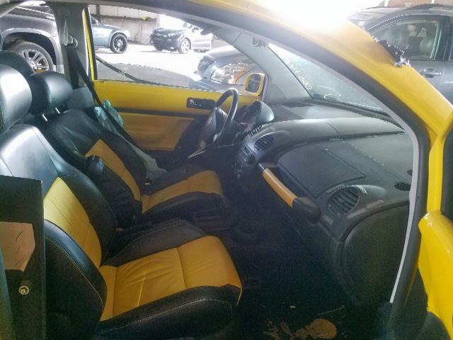 3VWCD21C22M450557 - 2002 VOLKSWAGEN NEW BEETLE ყვითელი ფოტო 5