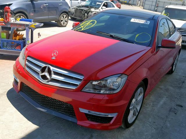 WDDGJ4HBXFG368653 - 2015 MERCEDES-BENZ C 250 RED photo 2