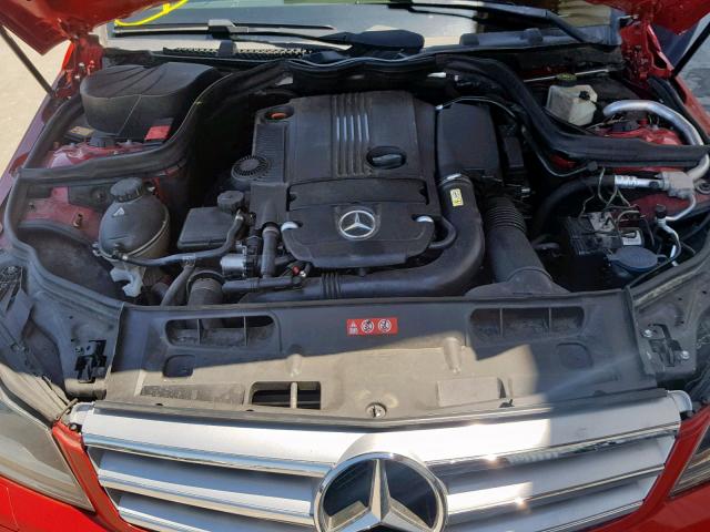 WDDGJ4HBXFG368653 - 2015 MERCEDES-BENZ C 250 RED photo 7