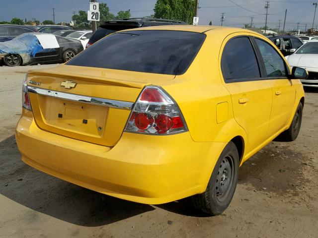 KL1TD5DE9AB089715 - 2010 CHEVROLET AVEO LS YELLOW photo 4