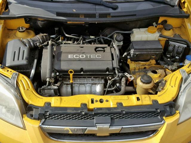 KL1TD5DE9AB089715 - 2010 CHEVROLET AVEO LS YELLOW photo 7