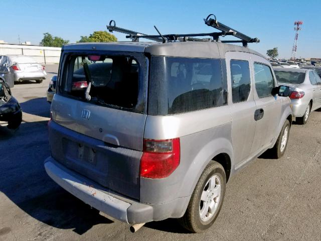 5J6YH28633L047360 - 2003 HONDA ELEMENT EX GRAY photo 4