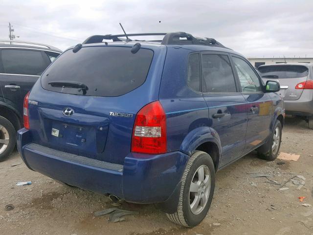 KM8JM12B46U355571 - 2006 HYUNDAI TUCSON GL BLUE photo 4