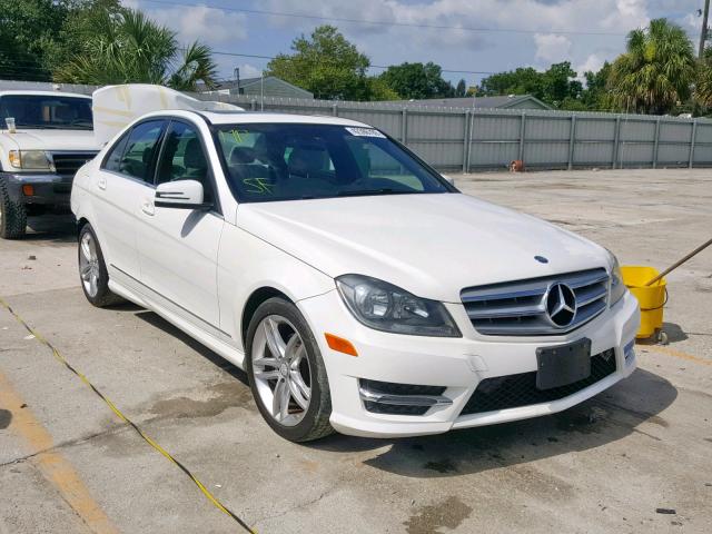 WDDGF4HB4DA864498 - 2013 MERCEDES-BENZ C 250 WHITE photo 1