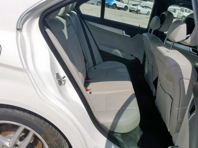 WDDGF4HB4DA864498 - 2013 MERCEDES-BENZ C 250 WHITE photo 6