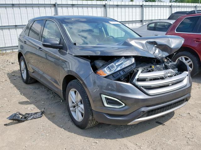 2FMPK4J82FBC20165 - 2015 FORD EDGE SEL GRAY photo 1