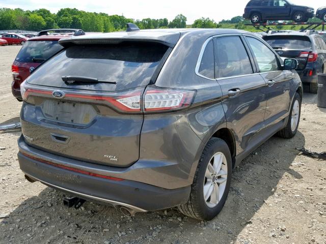 2FMPK4J82FBC20165 - 2015 FORD EDGE SEL GRAY photo 4