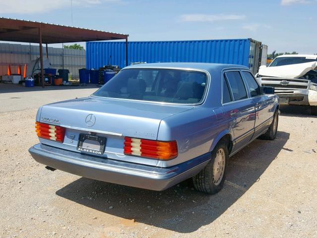 WDBCB35D6MA595133 - 1991 MERCEDES-BENZ 350 SDL BLUE photo 4