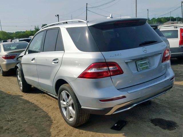 4JGDA5HB1FA504198 - 2015 MERCEDES-BENZ ML 350 4MA SILVER photo 3