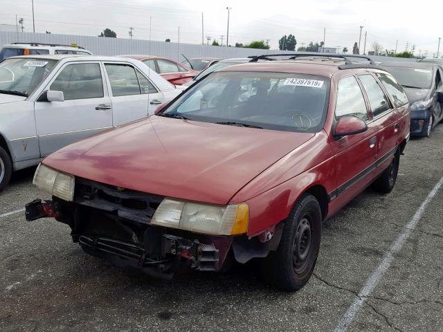 1FABP55U1KG136490 - 1989 FORD TAURUS L RED photo 2