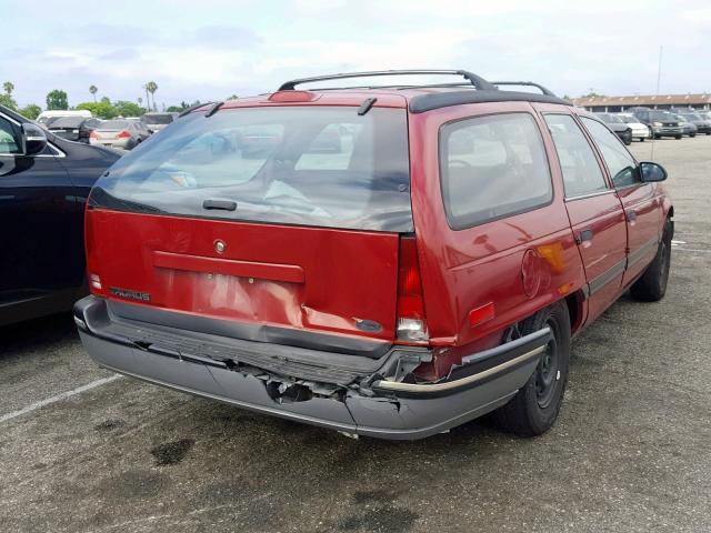 1FABP55U1KG136490 - 1989 FORD TAURUS L RED photo 4