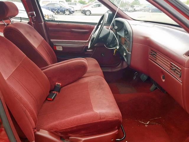 1FABP55U1KG136490 - 1989 FORD TAURUS L RED photo 5