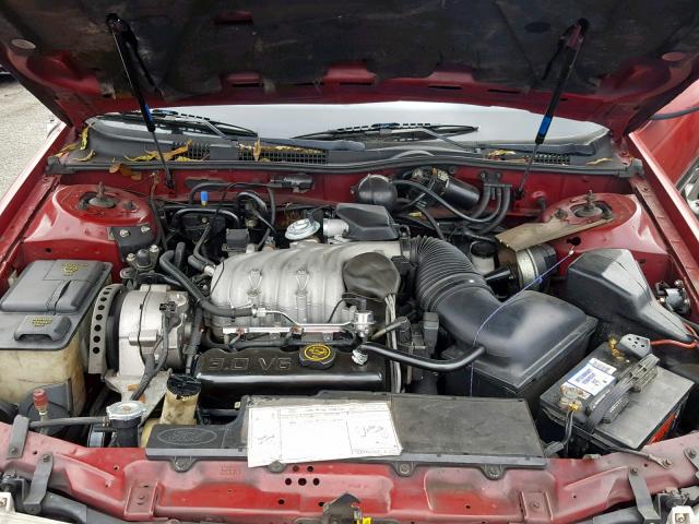 1FABP55U1KG136490 - 1989 FORD TAURUS L RED photo 7