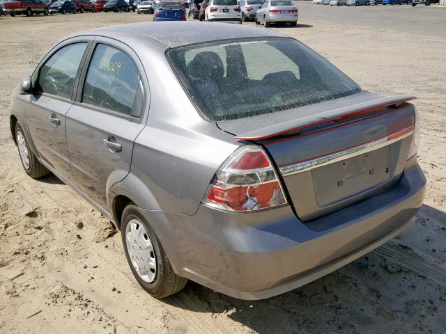 KL1TD5DE5BB233472 - 2011 CHEVROLET AVEO LS GRAY photo 3