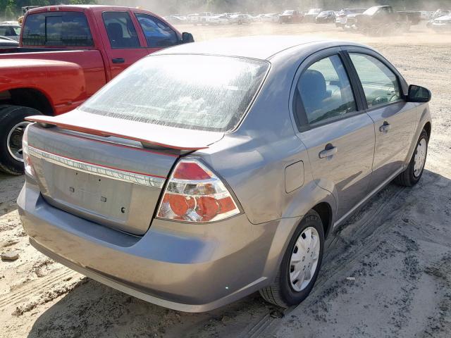 KL1TD5DE5BB233472 - 2011 CHEVROLET AVEO LS GRAY photo 4