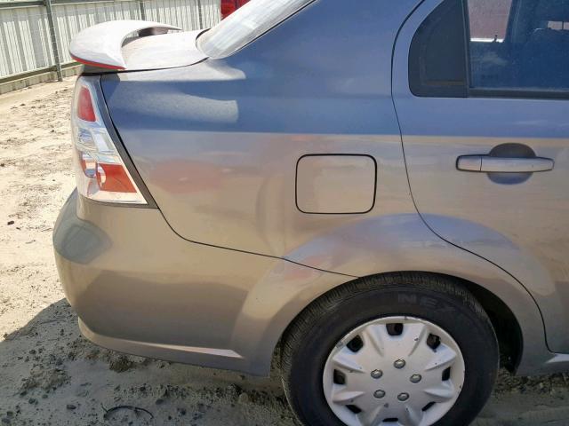 KL1TD5DE5BB233472 - 2011 CHEVROLET AVEO LS GRAY photo 9