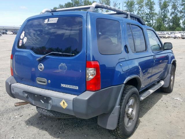 5N1ED28Y52C517677 - 2002 NISSAN XTERRA XE BLUE photo 4