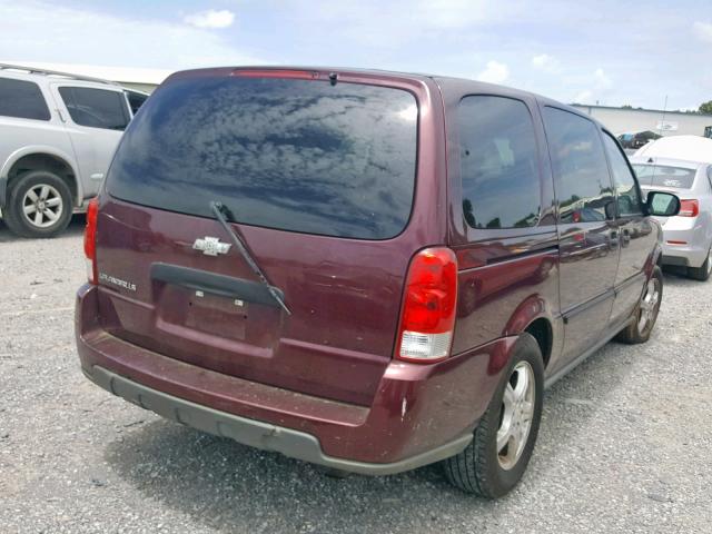 1GNDV23137D166736 - 2007 CHEVROLET UPLANDER L BURGUNDY photo 4