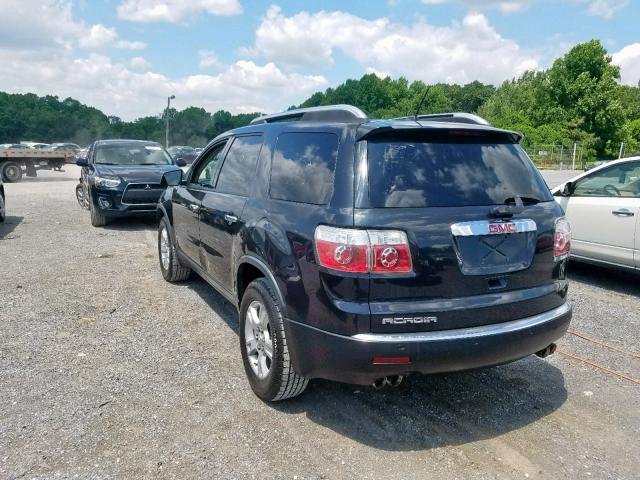 1GKER13D69J174862 - 2009 GMC ACADIA SLE BLACK photo 3