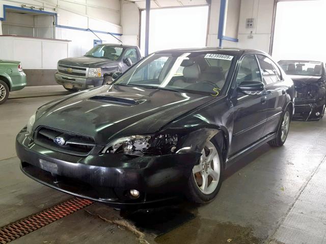 4S3BL676054212510 - 2005 SUBARU LEGACY GT BLACK photo 2