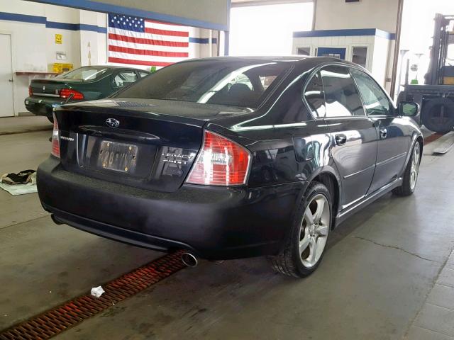 4S3BL676054212510 - 2005 SUBARU LEGACY GT BLACK photo 4