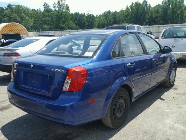 KL5JD56Z96K332470 - 2006 SUZUKI FORENZA BLUE photo 4