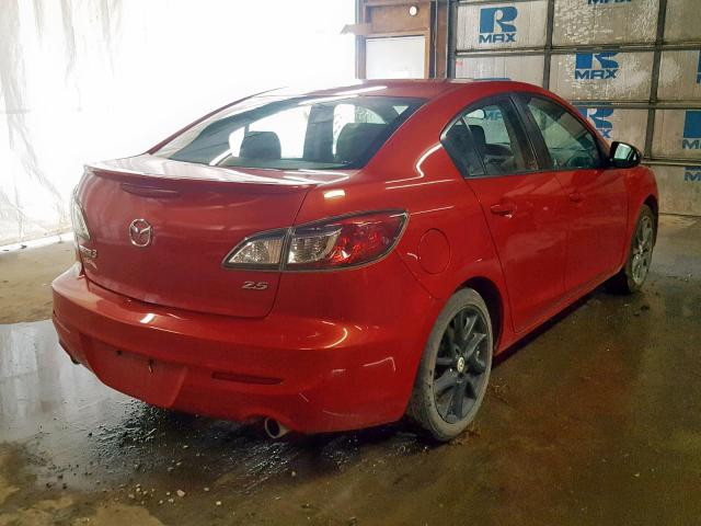 JM1BL1V60C1513136 - 2012 MAZDA 3 S RED photo 4