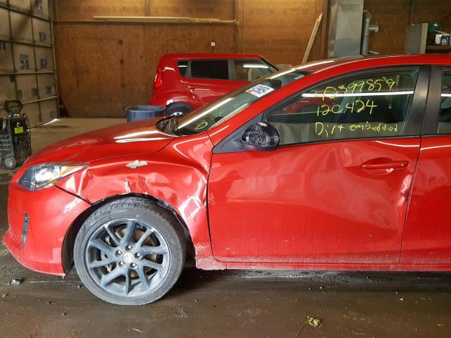 JM1BL1V60C1513136 - 2012 MAZDA 3 S RED photo 9