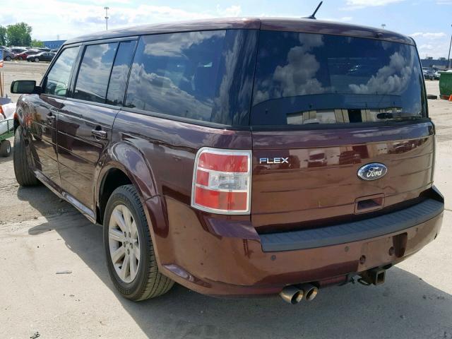 2FMGK5BC1ABA25868 - 2010 FORD FLEX SE BURGUNDY photo 3