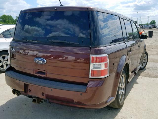 2FMGK5BC1ABA25868 - 2010 FORD FLEX SE BURGUNDY photo 4