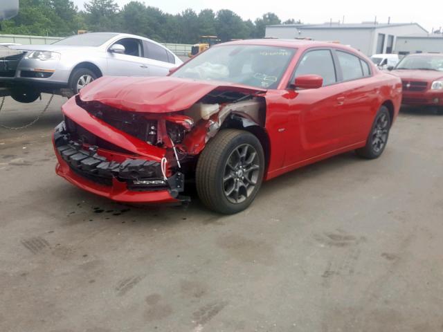 2C3CDXJG5JH115345 - 2018 DODGE CHARGER GT RED photo 2