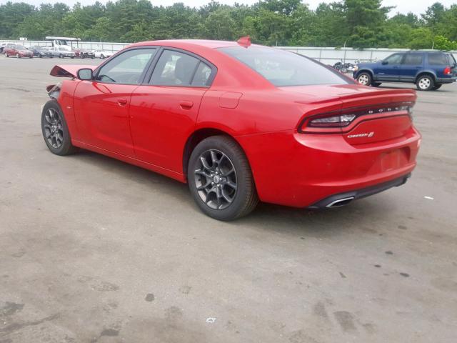 2C3CDXJG5JH115345 - 2018 DODGE CHARGER GT RED photo 3