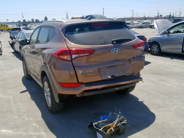 KM8J33A4XHU329691 - 2017 HYUNDAI TUCSON LIM BROWN photo 3