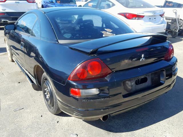 4A3AC84H32E099331 - 2002 MITSUBISHI ECLIPSE GT BLACK photo 3