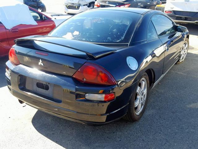 4A3AC84H32E099331 - 2002 MITSUBISHI ECLIPSE GT BLACK photo 4