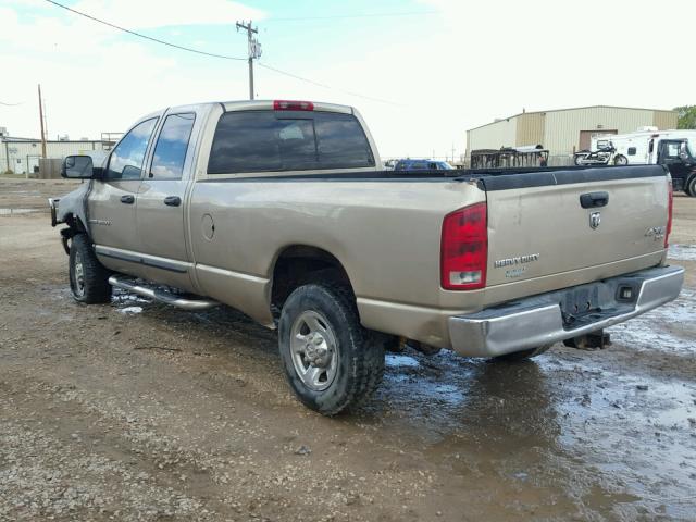 3D7LS38C55G838945 - 2005 DODGE RAM 3500 S TAN photo 3