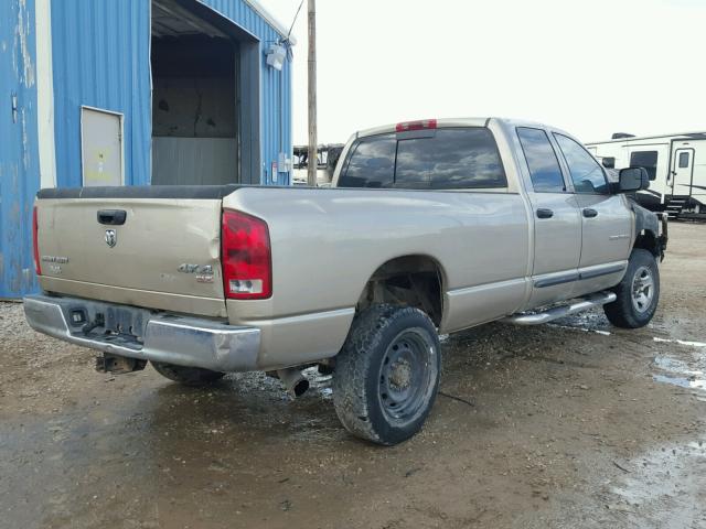 3D7LS38C55G838945 - 2005 DODGE RAM 3500 S TAN photo 4