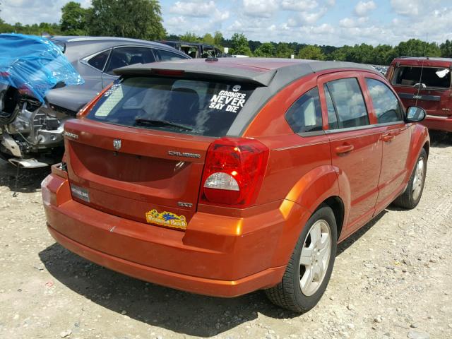 1B3HB48A09D103816 - 2009 DODGE CALIBER SX ORANGE photo 4