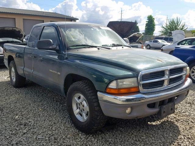 1B7GL22X71S287550 - 2001 DODGE DAKOTA GREEN photo 1