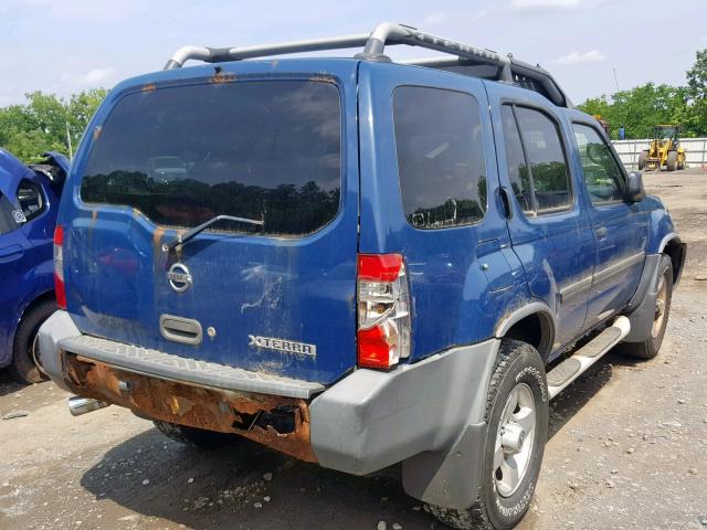 5N1ED28Y54C644478 - 2004 NISSAN XTERRA XE BLUE photo 4