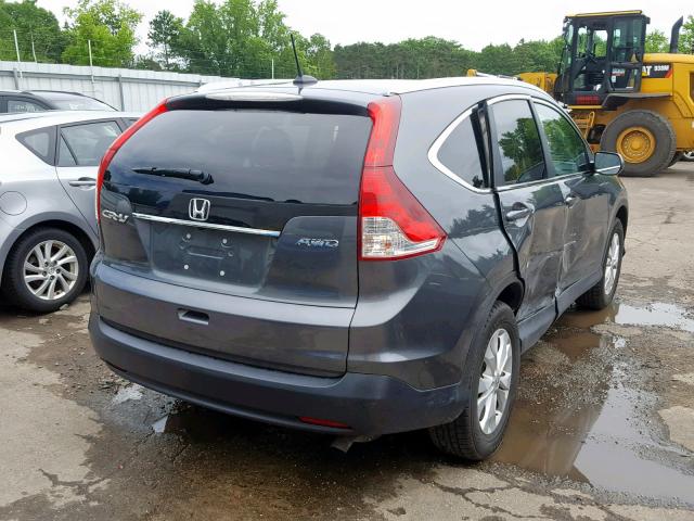 5J6RM4H78DL005840 - 2013 HONDA CR-V EXL GRAY photo 4