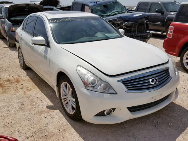 JN1CV6AR9DM762145 - 2013 INFINITI G37 WHITE photo 1