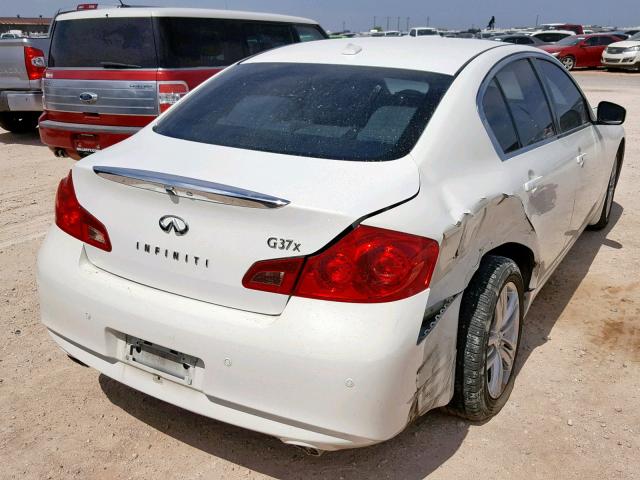 JN1CV6AR9DM762145 - 2013 INFINITI G37 WHITE photo 4