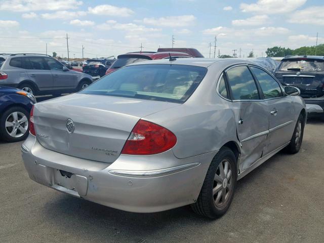 2G4WD582781132444 - 2008 BUICK LACROSSE C SILVER photo 4