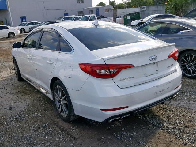 5NPE34AB0HH511033 - 2017 HYUNDAI SONATA SPO WHITE photo 3