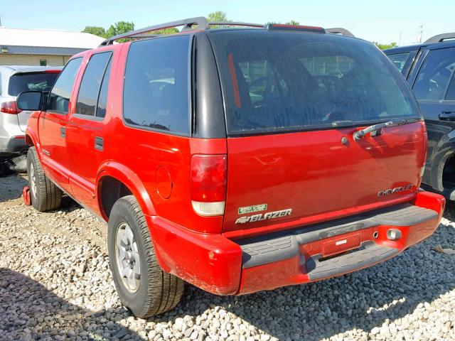 1GNDT13X13K126861 - 2003 CHEVROLET BLAZER RED photo 3